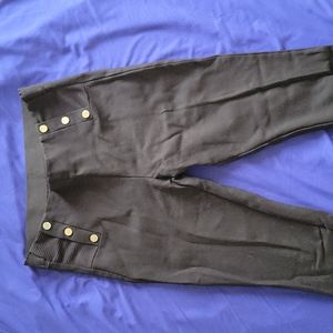 Zara elastic waist black pants